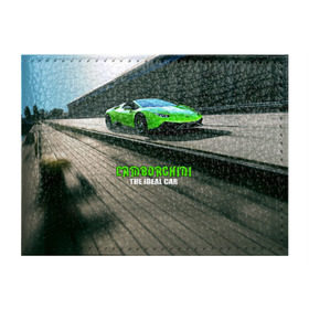Обложка для студенческого билета с принтом Lamborghini в Курске, натуральная кожа | Размер: 11*8 см; Печать на всей внешней стороне | car | green | huracan | lamborghini | novitec | speed | spyder | supercar | torado | авто | автомобиль | машина
