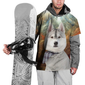 Накидка на куртку 3D с принтом Хаски в Курске, 100% полиэстер |  | маламут | песик | собака | собаки | собачка | хаски
