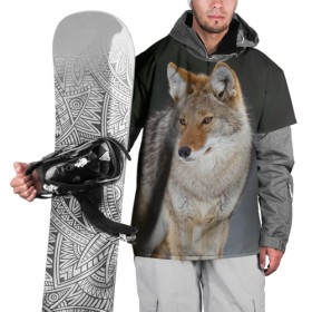 Накидка на куртку 3D с принтом Волк в Курске, 100% полиэстер |  | хищник