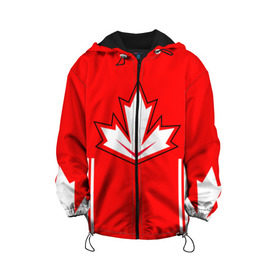 Детская куртка 3D с принтом Сборная Канады по хоккею 2016 в Курске, 100% полиэстер | застежка — молния, подол и капюшон оформлены резинкой с фиксаторами, по бокам — два кармана без застежек, один потайной карман на груди, плотность верхнего слоя — 90 г/м2; плотность флисового подклада — 260 г/м2 | world cup hockey | брент бёрс | вратарь | дрю даути | защитник | канада | клюшка | кубок мира | нападающий | петерс билл | сanada | сборная канады | сидни патрик кросби | хоккей | хоккейная форма | шайба