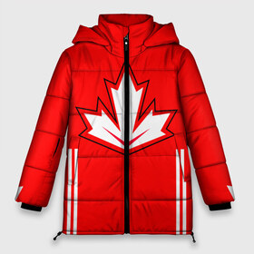 Женская зимняя куртка 3D с принтом Сборная Канады по хоккею 2016 в Курске, верх — 100% полиэстер; подкладка — 100% полиэстер; утеплитель — 100% полиэстер | длина ниже бедра, силуэт Оверсайз. Есть воротник-стойка, отстегивающийся капюшон и ветрозащитная планка. 

Боковые карманы с листочкой на кнопках и внутренний карман на молнии | world cup hockey | брент бёрс | вратарь | дрю даути | защитник | канада | клюшка | кубок мира | нападающий | петерс билл | сanada | сборная канады | сидни патрик кросби | хоккей | хоккейная форма | шайба