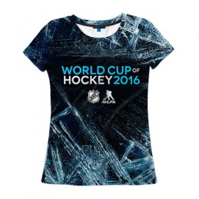 Женская футболка 3D с принтом Кубок мира по хоккею 2016 в Курске, 100% полиэфир ( синтетическое хлопкоподобное полотно) | прямой крой, круглый вырез горловины, длина до линии бедер | hokkey | world cup hokkey 2016 | кубок мира | хоккей