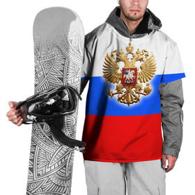 Накидка на куртку 3D с принтом Триколор в Курске, 100% полиэстер |  | Тематика изображения на принте: russia | российская федерация | россия | рф