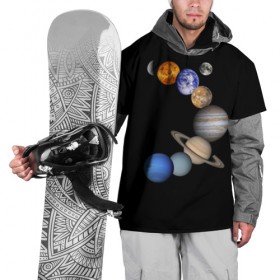 Накидка на куртку 3D с принтом Парад планет в Курске, 100% полиэстер |  | Тематика изображения на принте: звёзды | космическое пространство | космос | планета | созвездие