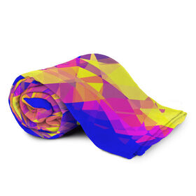 Плед 3D с принтом Abstract Color в Курске, 100% полиэстер | закругленные углы, все края обработаны. Ткань не мнется и не растягивается | геометрия | полигон | треугольники | яркий