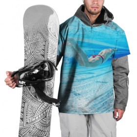 Накидка на куртку 3D с принтом swimmer в Курске, 100% полиэстер |  | пловец