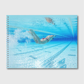 Альбом для рисования с принтом swimmer в Курске, 100% бумага
 | матовая бумага, плотность 200 мг. | Тематика изображения на принте: пловец