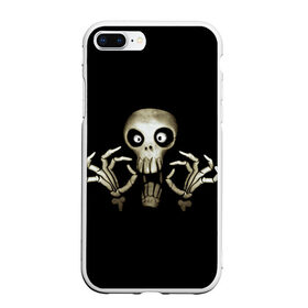 Чехол для iPhone 7Plus/8 Plus матовый с принтом Скeлетик в Курске, Силикон | Область печати: задняя сторона чехла, без боковых панелей | bones | halloween | skull в идеи подарков в хеллоуин | скелет | скелеты | хеллоиун | хэллоуин | хэлоуин | череп | черепа