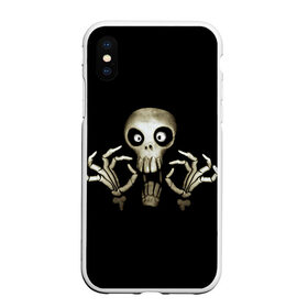 Чехол для iPhone XS Max матовый с принтом Скeлетик в Курске, Силикон | Область печати: задняя сторона чехла, без боковых панелей | bones | halloween | skull в идеи подарков в хеллоуин | скелет | скелеты | хеллоиун | хэллоуин | хэлоуин | череп | черепа