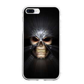 Чехол для iPhone 7Plus/8 Plus матовый с принтом Скелет в маске в Курске, Силикон | Область печати: задняя сторона чехла, без боковых панелей | warhammer | хаос | череп