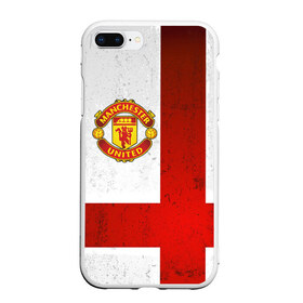 Чехол для iPhone 7Plus/8 Plus матовый с принтом Manchester United FC в Курске, Силикон | Область печати: задняя сторона чехла, без боковых панелей | англия | клуб | манчестер | фк | футбол | футбольный | юнайтед