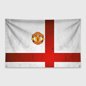Флаг-баннер с принтом Manchester United FC в Курске, 100% полиэстер | размер 67 х 109 см, плотность ткани — 95 г/м2; по краям флага есть четыре люверса для крепления | англия | клуб | манчестер | фк | футбол | футбольный | юнайтед