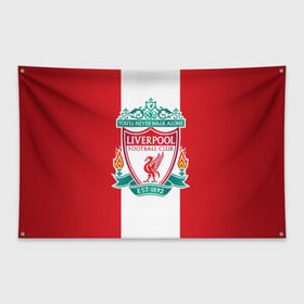 Флаг-баннер с принтом Liverpool FC в Курске, 100% полиэстер | размер 67 х 109 см, плотность ткани — 95 г/м2; по краям флага есть четыре люверса для крепления | англия | клуб | ливерпуль | фк | футбол | футбольный
