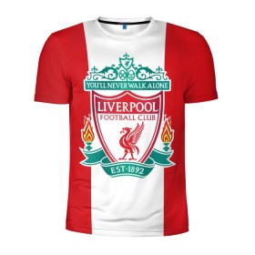 Мужская футболка 3D спортивная с принтом Liverpool FC в Курске, 100% полиэстер с улучшенными характеристиками | приталенный силуэт, круглая горловина, широкие плечи, сужается к линии бедра | Тематика изображения на принте: англия | клуб | ливерпуль | фк | футбол | футбольный