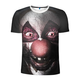 Мужская футболка 3D спортивная с принтом Милый клоун в Курске, 100% полиэстер с улучшенными характеристиками | приталенный силуэт, круглая горловина, широкие плечи, сужается к линии бедра | злобный