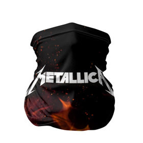 Бандана-труба 3D с принтом Metallica fire в Курске, 100% полиэстер, ткань с особыми свойствами — Activecool | плотность 150‒180 г/м2; хорошо тянется, но сохраняет форму | металлика
