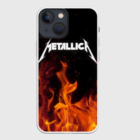 Чехол для iPhone 13 mini с принтом Metallica fire в Курске,  |  | Тематика изображения на принте: металлика