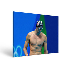 Холст прямоугольный с принтом Michael Phelps в Курске, 100% ПВХ |  | Тематика изображения на принте: бассейн | пловец | чемпион. фелепс