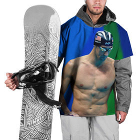 Накидка на куртку 3D с принтом Michael Phelps в Курске, 100% полиэстер |  | бассейн | пловец | чемпион. фелепс