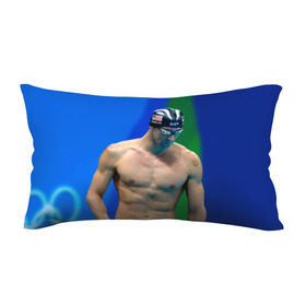 Подушка 3D антистресс с принтом Michael Phelps в Курске, наволочка — 100% полиэстер, наполнитель — вспененный полистирол | состоит из подушки и наволочки на молнии | Тематика изображения на принте: бассейн | пловец | чемпион. фелепс