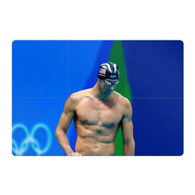 Магнитный плакат 3Х2 с принтом Michael Phelps в Курске, Полимерный материал с магнитным слоем | 6 деталей размером 9*9 см | Тематика изображения на принте: бассейн | пловец | чемпион. фелепс