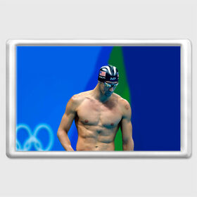 Магнит 45*70 с принтом Michael Phelps в Курске, Пластик | Размер: 78*52 мм; Размер печати: 70*45 | Тематика изображения на принте: бассейн | пловец | чемпион. фелепс