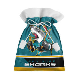 Подарочный 3D мешок с принтом San Jose Sharks в Курске, 100% полиэстер | Размер: 29*39 см | nhl | san jose sharks | sharks | stanley cup | кубок стенли | кубок стэнли | нхл | сан хосе | сан хосе шаркс | хоккей | хоккейный клуб | шаркс