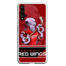 Чехол для Honor 20 с принтом Detroit Red Wings в Курске, Силикон | Область печати: задняя сторона чехла, без боковых панелей | Тематика изображения на принте: detroit red wings | nhl | stanley cup | детройд | детройт ред уингз | кубок стенли | кубок стэнли | марченко | нхл | хоккей | хоккейный клуб