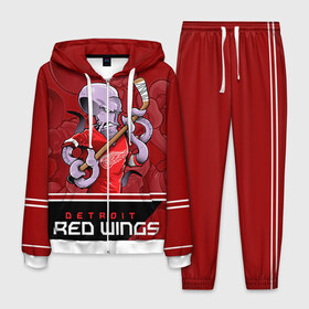 Мужской костюм 3D с принтом Detroit Red Wings в Курске, 100% полиэстер | Манжеты и пояс оформлены тканевой резинкой, двухслойный капюшон со шнурком для регулировки, карманы спереди | detroit red wings | nhl | stanley cup | детройд | детройт ред уингз | кубок стенли | кубок стэнли | марченко | нхл | хоккей | хоккейный клуб