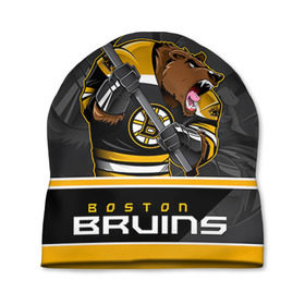 Шапка 3D с принтом Boston Bruins в Курске, 100% полиэстер | универсальный размер, печать по всей поверхности изделия | Тематика изображения на принте: boston bruins | nhl | stanley cup | бостон | бостон брюинз | брюинз | брюинс | кубок стенли | кубок стэнли | нхл | хоккей | хоккейный клуб | худобин