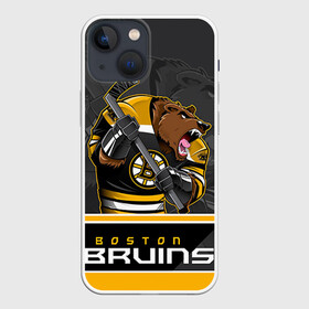 Чехол для iPhone 13 mini с принтом Boston Bruins в Курске,  |  | boston bruins | nhl | stanley cup | бостон | бостон брюинз | брюинз | брюинс | кубок стенли | кубок стэнли | нхл | хоккей | хоккейный клуб | худобин