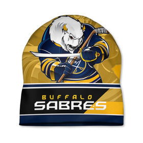 Шапка 3D с принтом Buffalo Sabres в Курске, 100% полиэстер | универсальный размер, печать по всей поверхности изделия | buffalo sabres | nhl | stanley cup | баффало сейбрз | буффало | кубок стенли | кубок стэнли | куликов | нхл | хоккей | хоккейный клуб