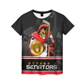 Женская футболка 3D с принтом Ottawa Senators в Курске, 100% полиэфир ( синтетическое хлопкоподобное полотно) | прямой крой, круглый вырез горловины, длина до линии бедер | nhl | ottawa senators | stanley cup | кубок стенли | кубок стэнли | нхл | оттава сенаторз | сенаторс | хоккей | хоккейный клуб