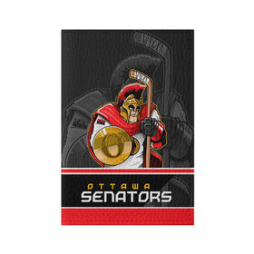Обложка для паспорта матовая кожа с принтом Ottawa Senators в Курске, натуральная матовая кожа | размер 19,3 х 13,7 см; прозрачные пластиковые крепления | nhl | ottawa senators | stanley cup | кубок стенли | кубок стэнли | нхл | оттава сенаторз | сенаторс | хоккей | хоккейный клуб