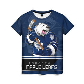 Женская футболка 3D с принтом Toronto Maple Leafs в Курске, 100% полиэфир ( синтетическое хлопкоподобное полотно) | прямой крой, круглый вырез горловины, длина до линии бедер | nhl | stanley cup | toronto maple leafs | валиев | кубок стенли | кубок стэнли | мэпл лифс | нхл | сошников | торонто | торонто мейпл лифс | хоккей | хоккейный клуб