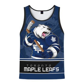Мужская майка 3D с принтом Toronto Maple Leafs в Курске, 100% полиэстер | круглая горловина, приталенный силуэт, длина до линии бедра. Пройма и горловина окантованы тонкой бейкой | nhl | stanley cup | toronto maple leafs | валиев | кубок стенли | кубок стэнли | мэпл лифс | нхл | сошников | торонто | торонто мейпл лифс | хоккей | хоккейный клуб