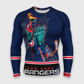 Мужской рашгард 3D с принтом New York Rangers в Курске,  |  | new york rangers | nhl | stanley cup | кубок стенли | кубок стэнли | нхл | нью йорк рейнджерс | нью йорк рейнджеры | рейнджеры | хоккей | хоккейный клуб