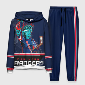 Мужской костюм 3D (с толстовкой) с принтом New York Rangers в Курске,  |  | Тематика изображения на принте: new york rangers | nhl | stanley cup | кубок стенли | кубок стэнли | нхл | нью йорк рейнджерс | нью йорк рейнджеры | рейнджеры | хоккей | хоккейный клуб