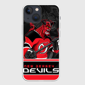 Чехол для iPhone 13 mini с принтом New Jersey Devils в Курске,  |  | new jersey devils | nhl | stanley cup | дъяволы нью джерси | калинин | кубок стенли | кубок стэнли | нхл | нью джерси девилз | хоккей | хоккейный клуб