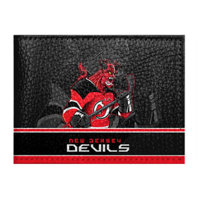 Обложка для студенческого билета с принтом New Jersey Devils в Курске, натуральная кожа | Размер: 11*8 см; Печать на всей внешней стороне | Тематика изображения на принте: new jersey devils | nhl | stanley cup | дъяволы нью джерси | калинин | кубок стенли | кубок стэнли | нхл | нью джерси девилз | хоккей | хоккейный клуб
