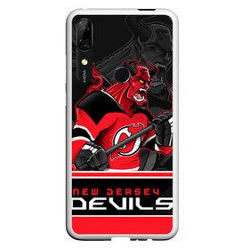 Чехол для Honor P Smart Z с принтом New Jersey Devils в Курске, Силикон | Область печати: задняя сторона чехла, без боковых панелей | Тематика изображения на принте: new jersey devils | nhl | stanley cup | дъяволы нью джерси | калинин | кубок стенли | кубок стэнли | нхл | нью джерси девилз | хоккей | хоккейный клуб