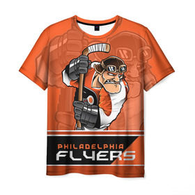 Мужская футболка 3D с принтом Philadelphia Flyers в Курске, 100% полиэфир | прямой крой, круглый вырез горловины, длина до линии бедер | Тематика изображения на принте: nhl | philadelphia flyers | stanley cup | кубок стенли | кубок стэнли | нхл | филадельфия | филадельфия флайерз | флаерс | хоккей | хоккейный клуб