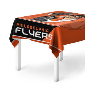 Скатерть 3D с принтом Philadelphia Flyers в Курске, 100% полиэстер (ткань не мнется и не растягивается) | Размер: 150*150 см | Тематика изображения на принте: nhl | philadelphia flyers | stanley cup | кубок стенли | кубок стэнли | нхл | филадельфия | филадельфия флайерз | флаерс | хоккей | хоккейный клуб