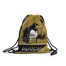 Рюкзак-мешок 3D с принтом Pittsburgh Penguins в Курске, 100% полиэстер | плотность ткани — 200 г/м2, размер — 35 х 45 см; лямки — толстые шнурки, застежка на шнуровке, без карманов и подкладки | nhl | pittsburgh penguins | stanley cup | кросби | кубок стенли | кубок стэнли | малкин | нхл | пингвинс | питтсбург пингвинз | сидни кросби | хоккей | хоккейный клуб