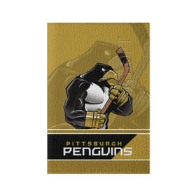 Обложка для паспорта матовая кожа с принтом Pittsburgh Penguins в Курске, натуральная матовая кожа | размер 19,3 х 13,7 см; прозрачные пластиковые крепления | nhl | pittsburgh penguins | stanley cup | кросби | кубок стенли | кубок стэнли | малкин | нхл | пингвинс | питтсбург пингвинз | сидни кросби | хоккей | хоккейный клуб