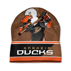 Шапка 3D с принтом Anaheim Ducks в Курске, 100% полиэстер | универсальный размер, печать по всей поверхности изделия | anaheim ducks | nhl | stanley cup | кубок стенли | кубок стэнли | нхл | хоккей | хоккейный клуб