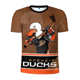 Мужская футболка 3D спортивная с принтом Anaheim Ducks в Курске, 100% полиэстер с улучшенными характеристиками | приталенный силуэт, круглая горловина, широкие плечи, сужается к линии бедра | anaheim ducks | nhl | stanley cup | кубок стенли | кубок стэнли | нхл | хоккей | хоккейный клуб