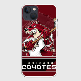 Чехол для iPhone 13 с принтом Arizona Coyotes в Курске,  |  | arizona coyotes | nhl | stanley cup | аризона койотис | аризона койоты | кубок стенли | кубок стэнли | нхл | хоккей | хоккейный клуб