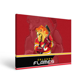 Холст прямоугольный с принтом Calgary Flames в Курске, 100% ПВХ |  | calgary flames | nhl | stanley cup | калгари флэймз | кубок стенли | кубок стэнли | нхл | флэймс | хоккей | хоккейный клуб