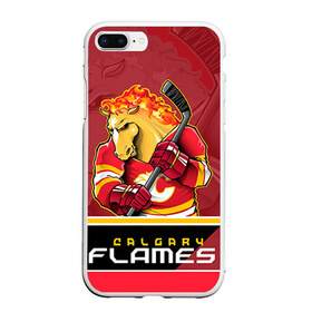 Чехол для iPhone 7Plus/8 Plus матовый с принтом Calgary Flames в Курске, Силикон | Область печати: задняя сторона чехла, без боковых панелей | Тематика изображения на принте: calgary flames | nhl | stanley cup | калгари флэймз | кубок стенли | кубок стэнли | нхл | флэймс | хоккей | хоккейный клуб